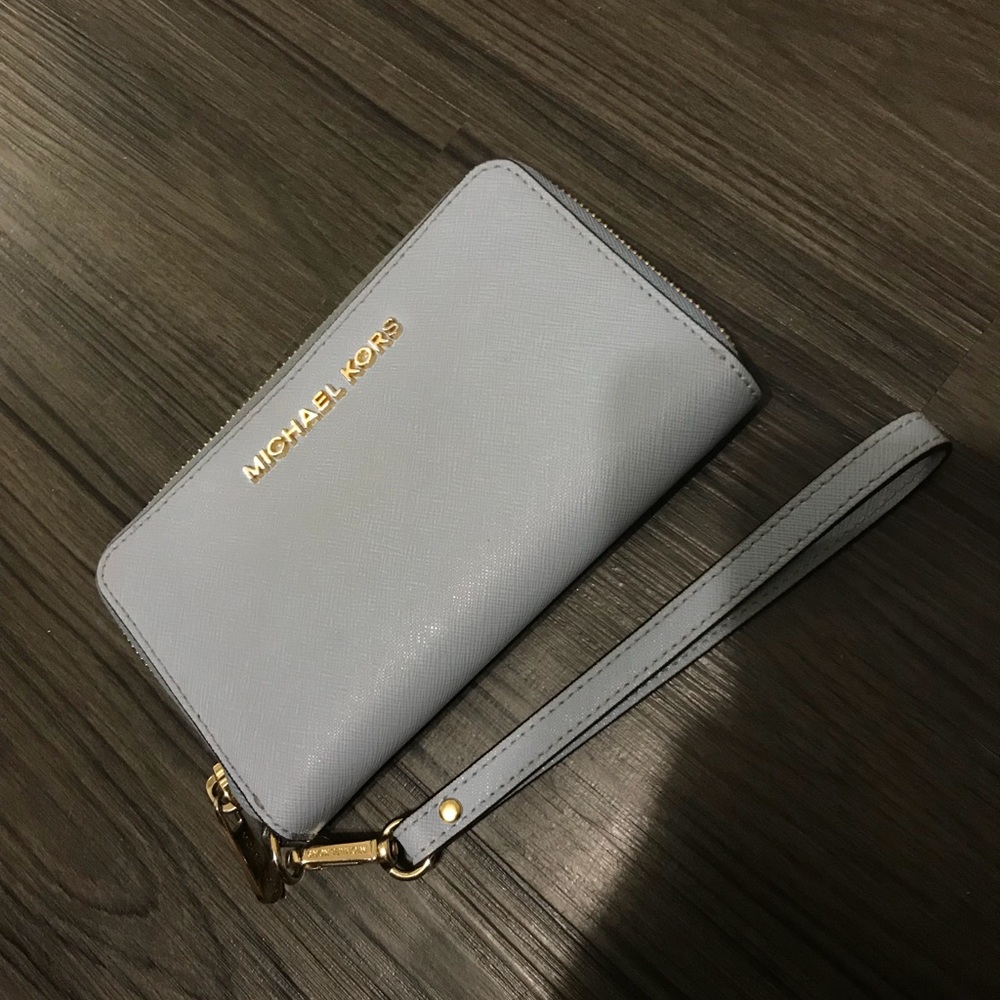 Michael Kors Pale Blue Wristlet